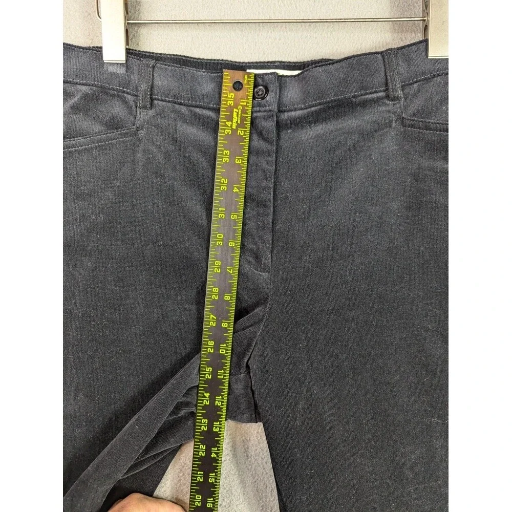 Orvis Chino Velvet Pants Women's 10P Black Straight Leg Stretch Classic‎ Travel